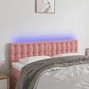 Galvūgalis su LED, rožinės spalvos, 144x5x78/88cm, aksomas