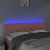 Galvūgalis su LED, rožinės spalvos, 144x7x78/88cm, aksomas