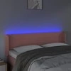 Galvūgalis su LED, rožinės spalvos, 147x16x78/88cm, aksomas