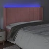 Galvūgalis su LED, rožinės spalvos, 163x16x118/128cm, aksomas