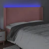 Galvūgalis su LED, rožinės spalvos, 163x16x118/128cm, aksomas