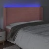 Galvūgalis su LED, rožinės spalvos, 163x16x118/128cm, aksomas