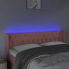 Galvūgalis su LED, rožinės spalvos, 163x16x78/88 cm, aksomas