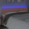 Galvūgalis su LED, rožinės spalvos, 180x5x78/88cm, aksomas