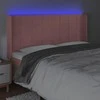 Galvūgalis su LED, rožinės spalvos, 183x16x118/128cm, aksomas