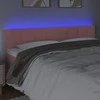 Galvūgalis su LED, rožinės spalvos, 200x5x78/88cm, aksomas