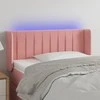 Galvūgalis su LED, rožinės spalvos, 83x16x78/88cm, aksomas