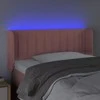 Galvūgalis su LED, rožinės spalvos, 83x16x78/88cm, aksomas