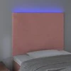 Galvūgalis su LED, rožinės spalvos, 90x5x118/128cm, aksomas