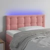 Galvūgalis su LED, rožinės spalvos, 90x5x78/88cm, aksomas
