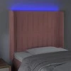 Galvūgalis su LED, rožinės spalvos, 93x16x118/128cm, aksomas