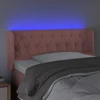 Galvūgalis su LED, rožinės spalvos, 93x16x78/88cm, aksomas