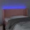 Galvūgalis su LED, rožinės spalvos, 93x16x78/88cm, aksomas