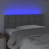 Galvūgalis su LED, šviesiai pilkas, 100x5x78/88cm, audinys