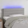 Galvūgalis su LED, šviesiai pilkas, 100x5x78/88cm, audinys