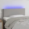 Galvūgalis su LED, šviesiai pilkas, 100x5x78/88cm, audinys