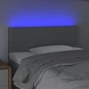 Galvūgalis su LED, šviesiai pilkas, 100x5x78/88cm, audinys