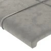 Galvūgalis su LED, šviesiai pilkas, 100x5x78/88cm, aksomas