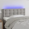 Galvūgalis su LED, šviesiai pilkas, 100x5x78/88cm, audinys