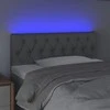 Galvūgalis su LED, šviesiai pilkas, 100x7x78/88cm, audinys