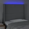 Galvūgalis su LED, šviesiai pilkas, 103x16x118/128cm, audinys