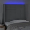 Galvūgalis su LED, šviesiai pilkas, 103x16x118/128cm, audinys