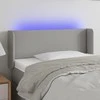 Galvūgalis su LED, šviesiai pilkas, 103x16x78/88cm, audinys