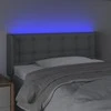 Galvūgalis su LED, šviesiai pilkas, 103x16x78/88cm, audinys