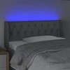 Galvūgalis su LED, šviesiai pilkas, 103x16x78/88cm, audinys