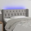 Galvūgalis su LED, šviesiai pilkas, 103x16x78/88cm, audinys