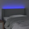 Galvūgalis su LED, šviesiai pilkas, 103x16x78/88cm, audinys