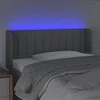 Galvūgalis su LED, šviesiai pilkas, 103x16x78/88cm, audinys