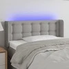 Galvūgalis su LED, šviesiai pilkas, 103x16x78/88cm, audinys