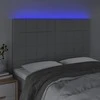 Galvūgalis su LED, šviesiai pilkas, 144x5x118/128cm, audinys