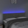 Galvūgalis su LED, šviesiai pilkas, 144x5x78/88cm, aksomas