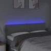 Galvūgalis su LED, šviesiai pilkas, 144x5x78/88cm, audinys