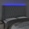 Galvūgalis su LED, šviesiai pilkas, 147x16x118/128cm, audinys