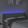 Galvūgalis su LED, šviesiai pilkas, 147x16x78/88cm, audinys