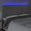 Galvūgalis su LED, šviesiai pilkas, 160x5x118/128cm, aksomas