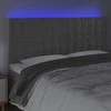 Galvūgalis su LED, šviesiai pilkas, 180x5x118/128cm, aksomas