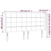 Galvūgalis su LED, šviesiai pilkas, 183x16x118/128/128cm