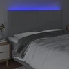 Galvūgalis su LED, šviesiai pilkas, 200x5x118/128cm, audinys