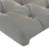 Galvūgalis su LED, šviesiai pilkas, 203x16x118/128cm, aksomas