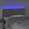 Galvūgalis su LED, šviesiai pilkas, 80x5x78/88cm, audinys