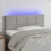Galvūgalis su LED, šviesiai pilkas, 80x5x78/88cm, audinys