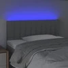Galvūgalis su LED, šviesiai pilkas, 80x5x78/88cm, audinys