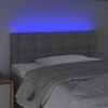 Galvūgalis su LED, šviesiai pilkas, 80x5x78/88cm, audinys