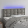 Galvūgalis su LED, šviesiai pilkas, 80x5x78/88cm, aksomas