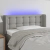Galvūgalis su LED, šviesiai pilkas, 83x16x78/88cm, audinys