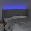 Galvūgalis su LED, šviesiai pilkas, 83x16x78/88cm, audinys